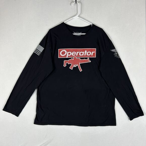 We the People Operator Long Sleeve Tshirt Mens 2XL Black Made in USA LEO Police - Picture 1 of 12